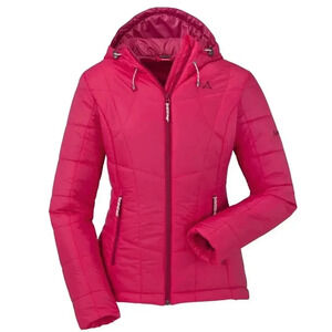 Schoffel Womens Quilted Winter‎ Jacket Hooded Pink Packaway Loft Adriana Medium?